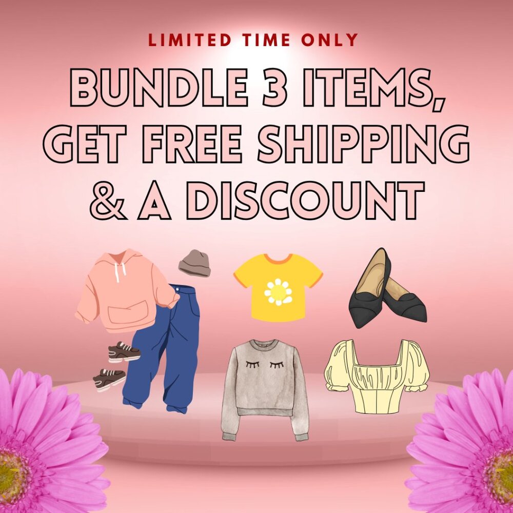 BUNDLE 3 ITEMS, GET FREE SHIPPING & A DISCOUNT 🛍️🛍️🛍️